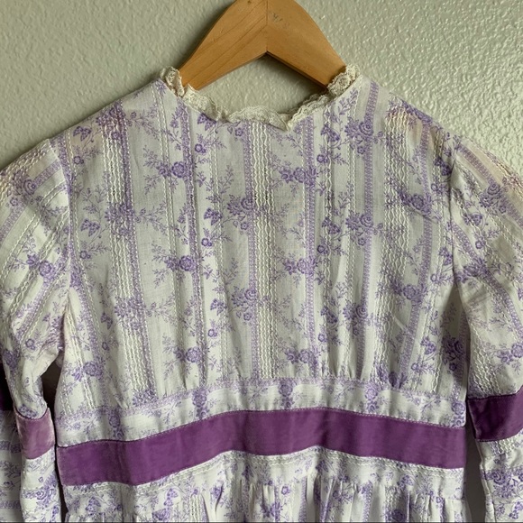 Vintage 60s Kids Floral Boho Dress - Picture 5 of 13